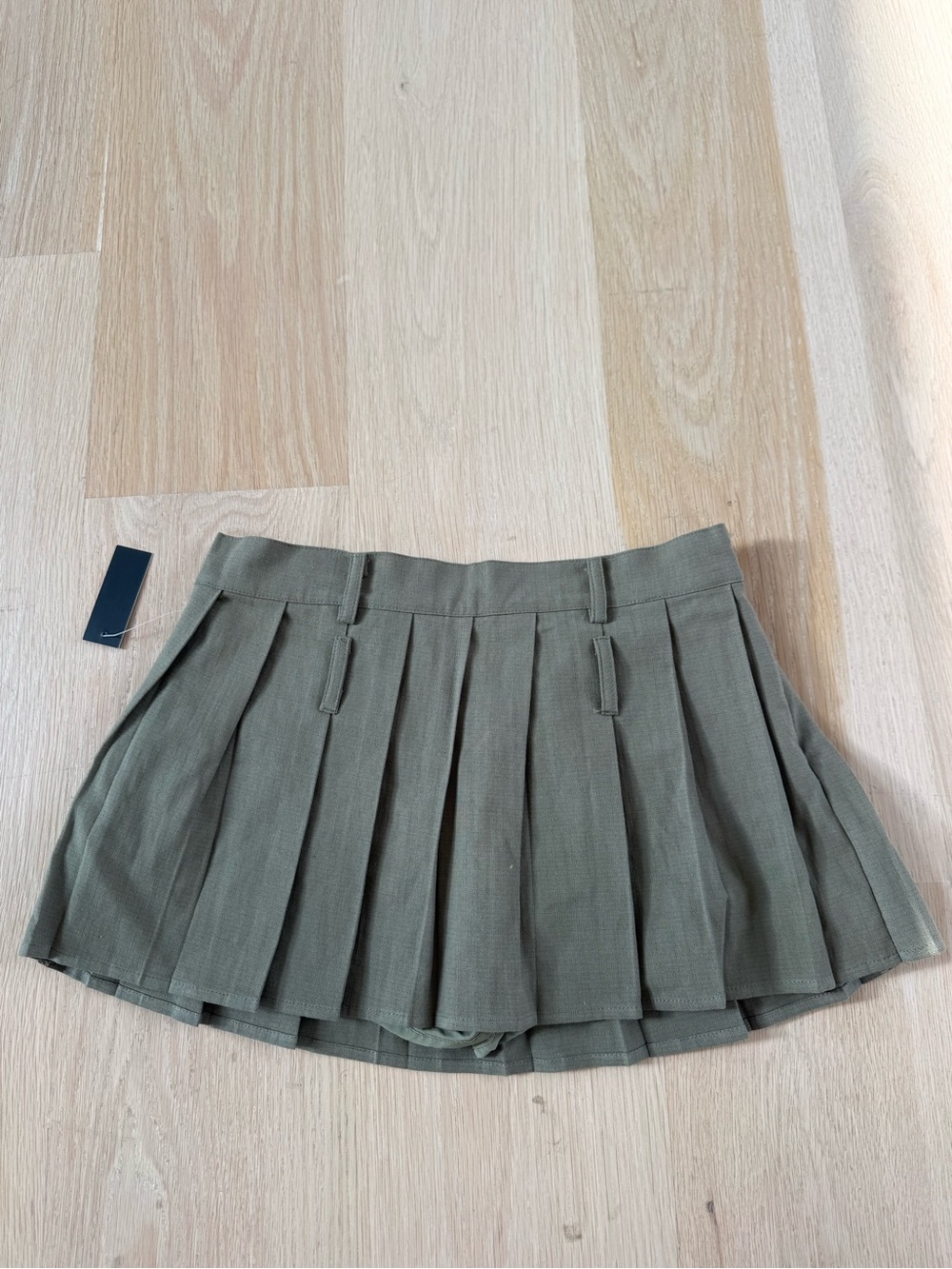 Lioness Olive Pleated Mini Skirt